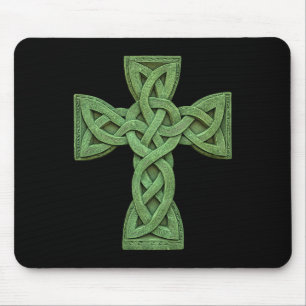 Irische keltische Kreuzknoten christliche Heilige  Mousepad