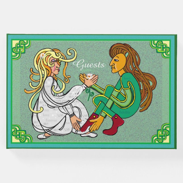 Irische keltische Kunstliebhaber der grünen Knüpfa Gästebuch (Vorderseite)