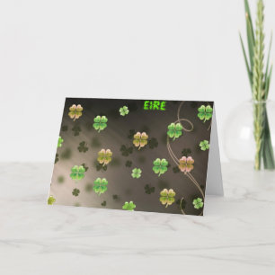 irische Kleeblätter Karte