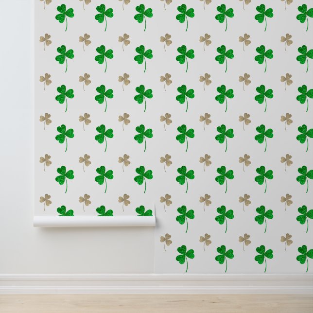 Irische Kleeblätter personalisiert gemütlich Tapete (Anwendung)