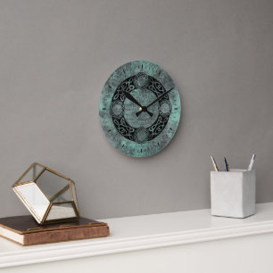 Irische Knoten Designs Runde Wanduhr