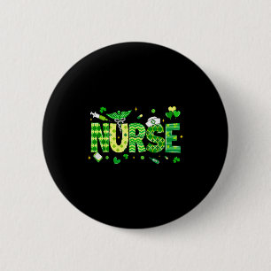 Irische Kokette Krankenschwester Stethoskop Arbeit Button