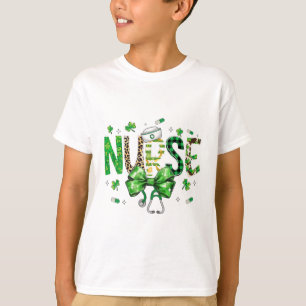 Irische Kokette Krankenschwester Stethoskop Schrub T-Shirt
