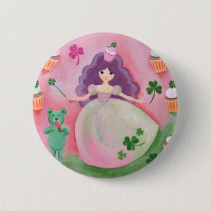 Irische Kuchen-Prinzessin Painting Button