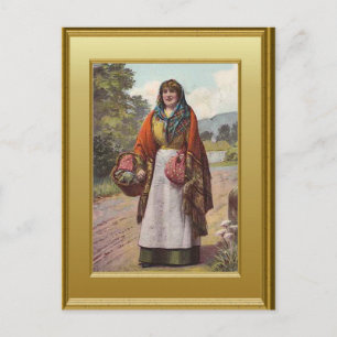 irische Landsmännin Postkarte