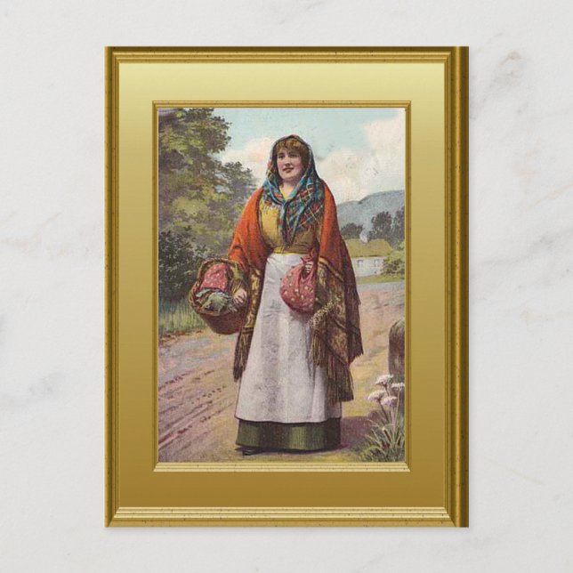 irische Landsmännin Postkarte (Vorderseite)