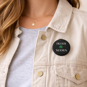 Irische Mama Shamrock  Button