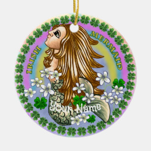 Irische Meerjungfrau-Verzierung Keramik Ornament