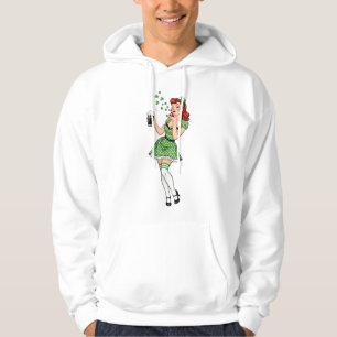 Irische Pin-Up-Dame mit Bierliebe Hoodie