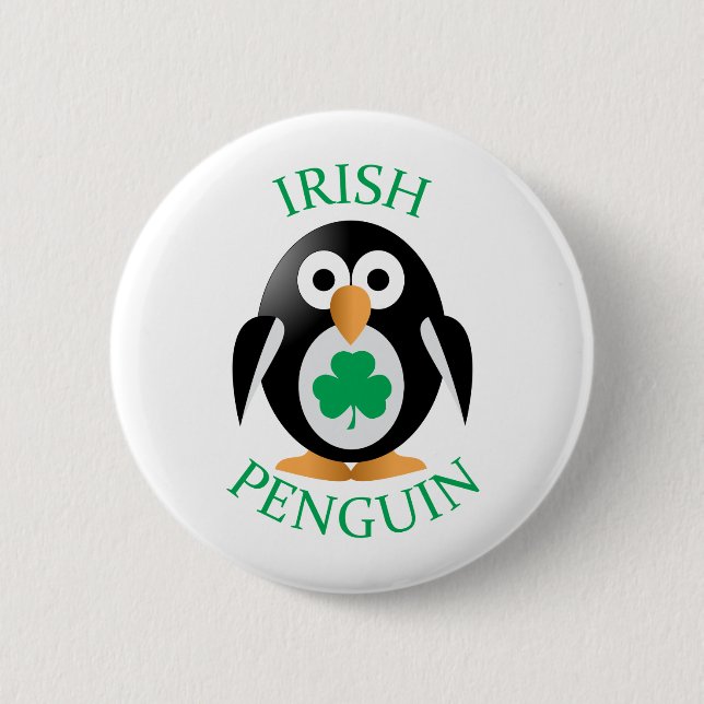 Irische Pinguine Button (Vorderseite)