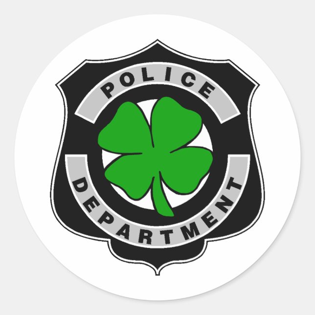 Irische Polizeibeamte Runder Aufkleber (Vorderseite)