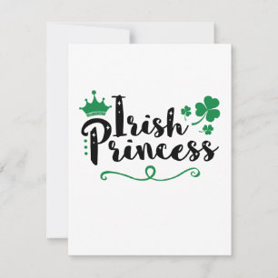 Irische Prinzessin Frauen St. Patrick's Day Schrif Feiertagskarte