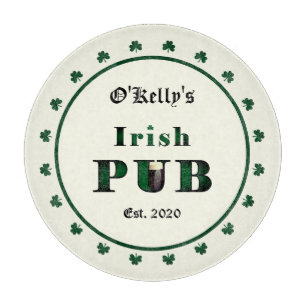 Irische Pub-Bar-Taverne Dekoratives Glas Schneidebrett