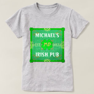 Irische Pub Green für Ihren Namen T-Shirt