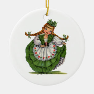 Irische Puppe Keramikornament