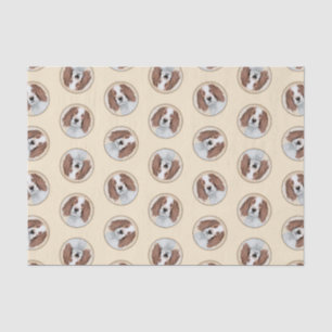 Irische Rot- und Weiß-Malerei Original Art Seidenpapier