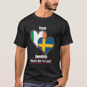 Irische Schwedische Herzflaggen Was gibt's nicht z T-Shirt