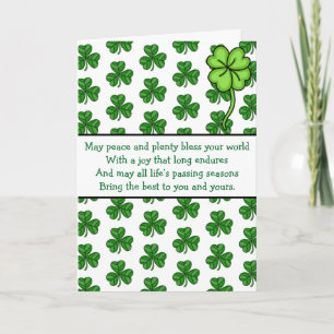 Irische Segenswünsche Frohen St. Patrick's Day Karte