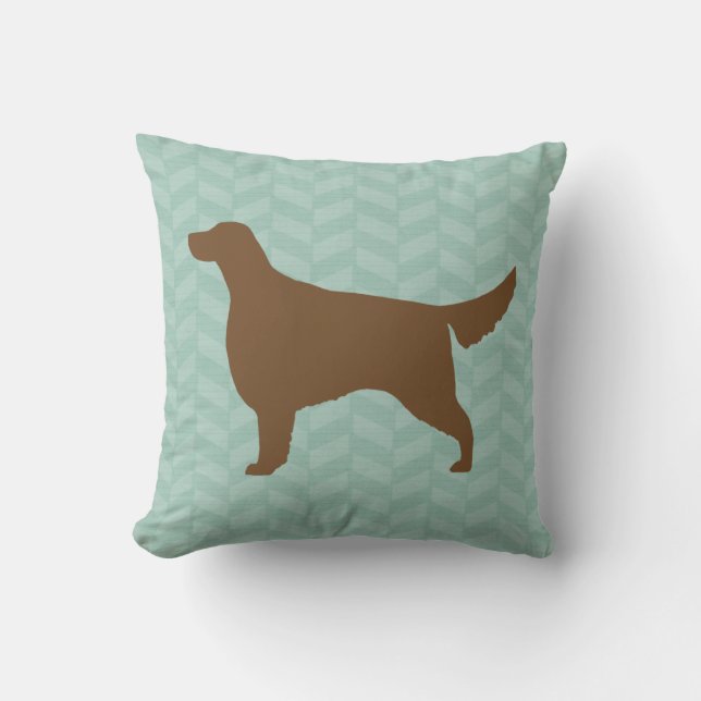 irische Setter-Silhouette Kissen (Vorderseite)