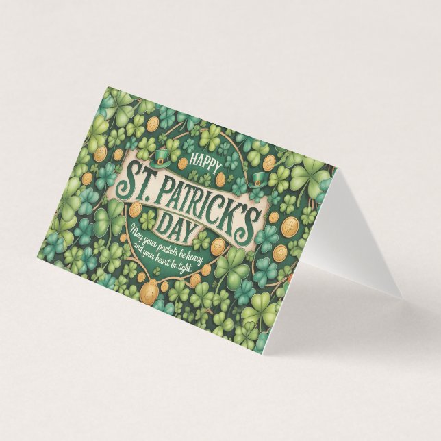 Irische Shamrock-Feierdesign (Vorderseite)