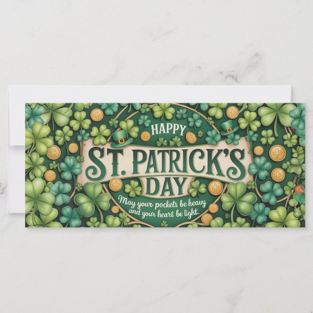 Irische Shamrock-Feierdesign (Vorderseite)