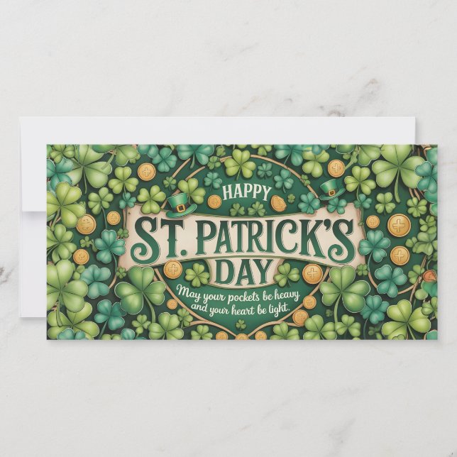 Irische Shamrock-Feierdesign (Vorderseite)