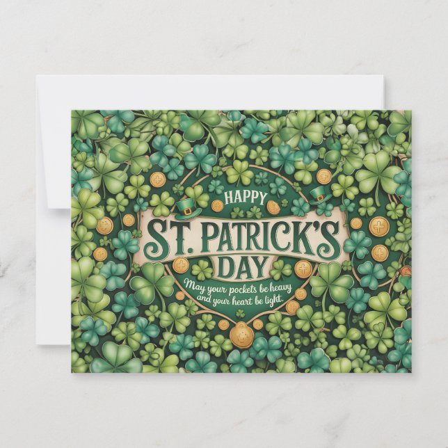 Irische Shamrock-Feierdesign (Vorderseite)