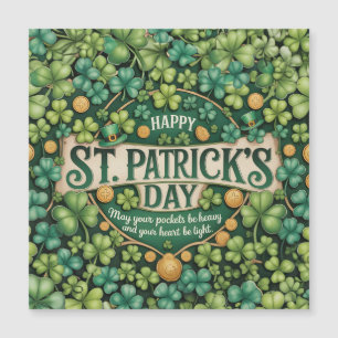 Irische Shamrock-Feierdesign Magnetkarte