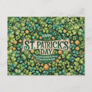 Irische Shamrock-Feierdesign Postkarte