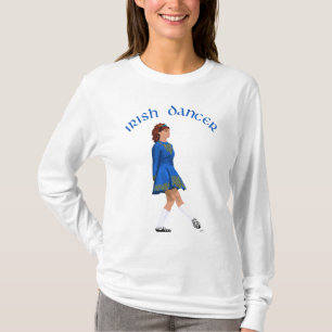Irische Soft-Shoe-Tänzerin in Blau T-Shirt