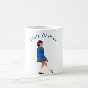 Irische Soft-Shoe-Tänzerin in Blau Tasse
