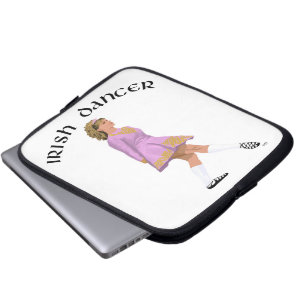 Irische Soft Shoe Tänzerin in Rosa Laptopschutzhülle