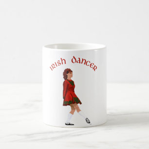 Irische Soft-Shoe-Tänzerin in Rot Tasse