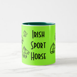 Irische Sport-Pferdekaffee-Tasse Zweifarbige Tasse