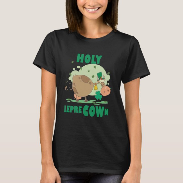 Irische St. Patrick's Day Kuh T-Shirt (Vorderseite)