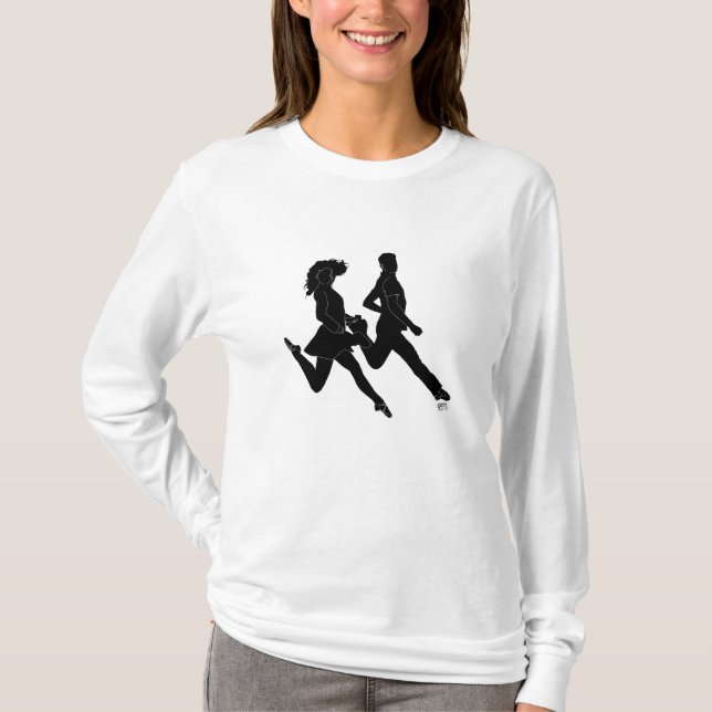 Irische Stepptänzer in Silhouette T-Shirt (Vorderseite)