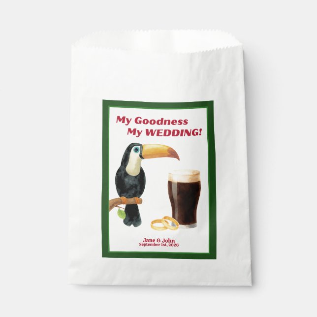 Irische Stout Brautparty-/Hochzeitsgunstbeutel Geschenktütchen (Vorderseite)