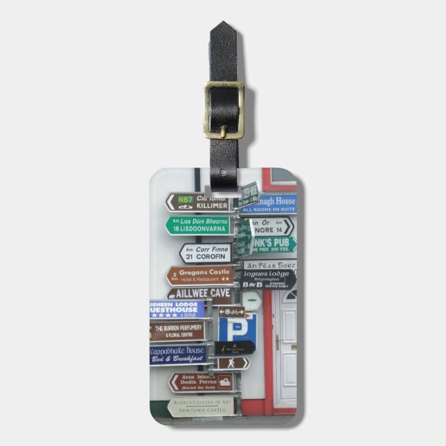 Irische Straßenschilder Gepäckanhänger (Vorderseite vertikal)