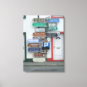 Irische Straßenschilder Leinwanddruck