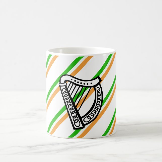 Irische Streifenflagge Kaffeetasse (Mittel)