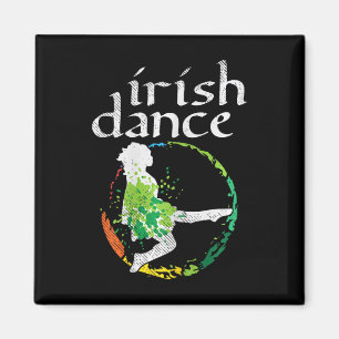 Irische Tanzmädchen Farben St. Patricks Day Ceili Magnet