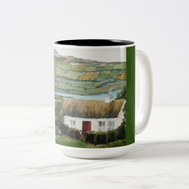 Irische Tasse, Kaffee, Tee, Irland Zweifarbige Tasse (VorderseiteRechts)