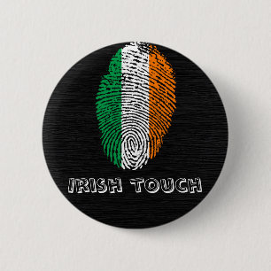 Irische Touchfingerabdruckflagge Button