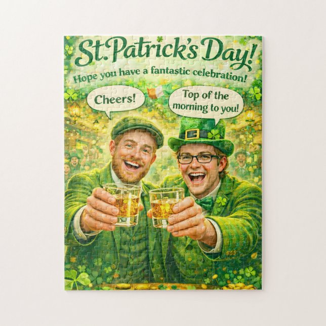 Irische Trinkgeld-Jigsaw-Puzzle zum St. Patrick's  Puzzle (Vertikal)