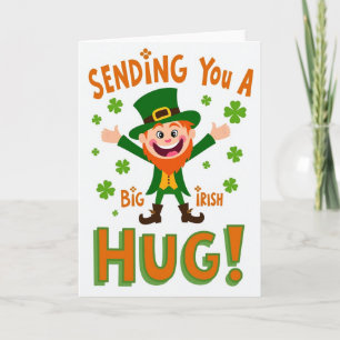 Irische Umarmung Leprechaun Spaß Karte