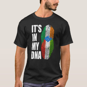Irische und äquatorialguineische DNA-Mix-Heritage- T-Shirt