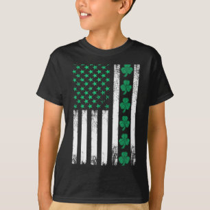 Irische US-amerikanische Flagge Kleeblatt St. Patr T-Shirt
