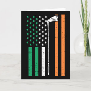 Irische US-Flagge Golf Vintage St. Patrick Golfen Karte