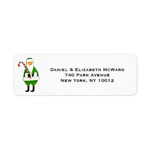 Irische Weihnachts-Santa-Claus-Versandetiketten