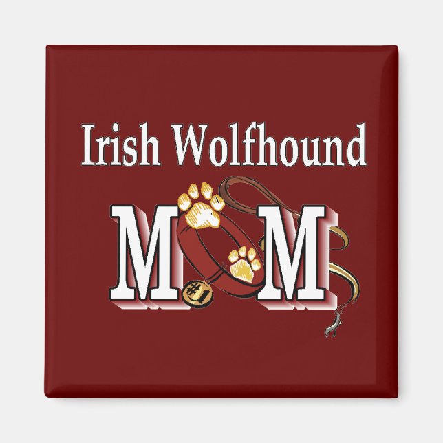 irische Wolfhund-Mama-Geschenke Magnet (Vorne)